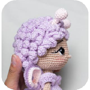 Sewing antenna to hair cap