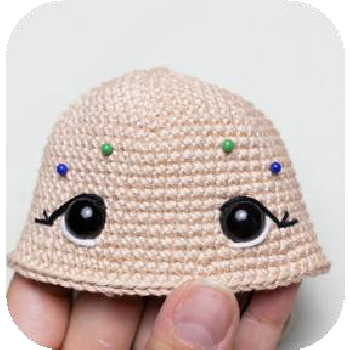 Starting to embroider the nose