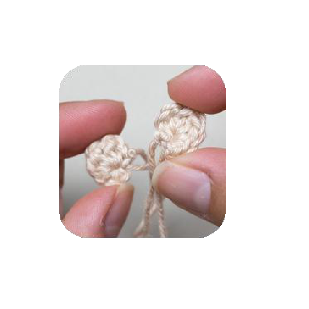 Positioning ear for sewing on doll's head