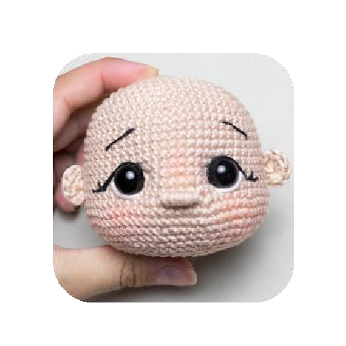 Doll's face with blush applied