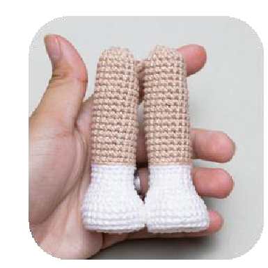 Crochet leg changing colors