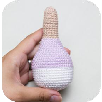 Partially stuffed crochet leg