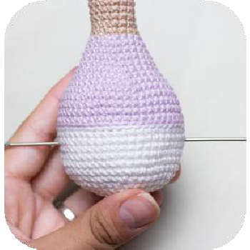 Thread jointing legs to doll body