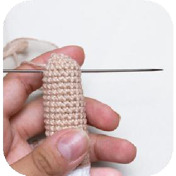 Securing leg with thread jointing