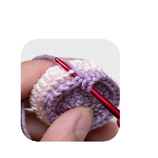 Continuing to crochet wing layers together