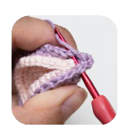 Wing layers joined by crochet