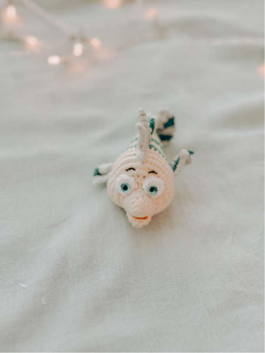 Finished Crochet Flounder Toy