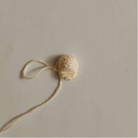 Crochet Flounder Head Progress 3, snout shaping