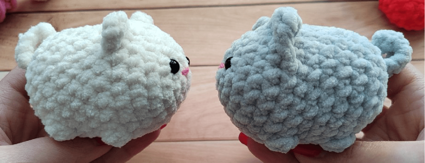 Crochet kitten assembly and details