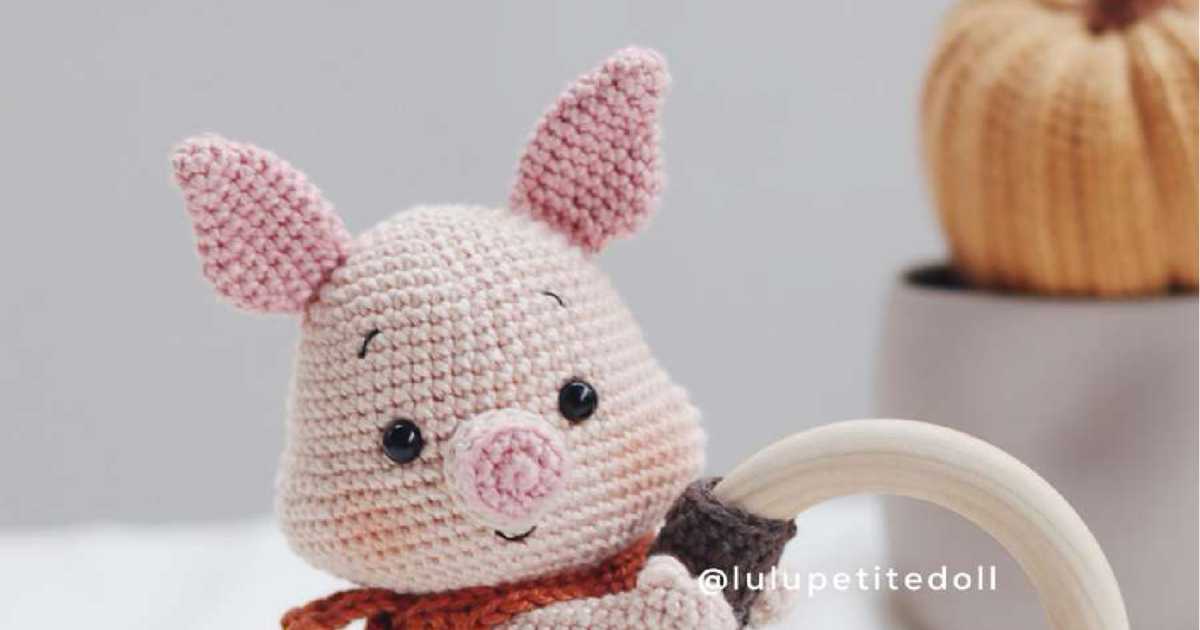 Make the Cutest Piglet Rattle: Easy Pattern!