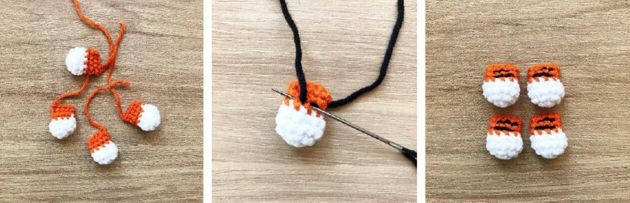 Crochet Paw Steps with Embroidery