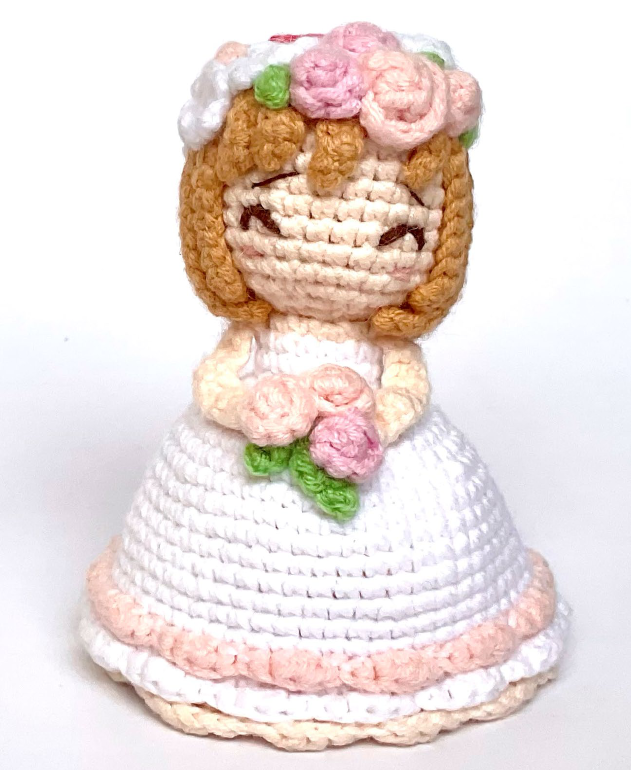 Finished Reversible Flower Bouquet and Bride Amigurumi