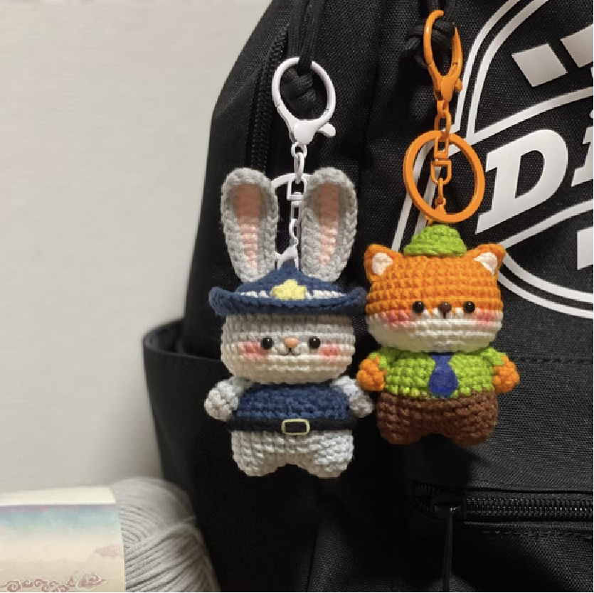 Finished Judy Hopps crochet doll