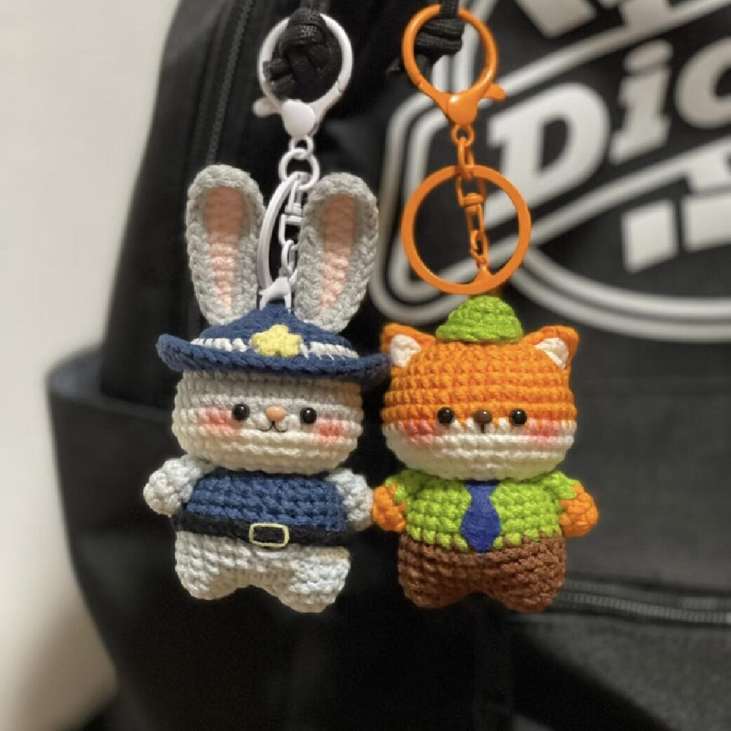 Crochet Nick & Judy finished product