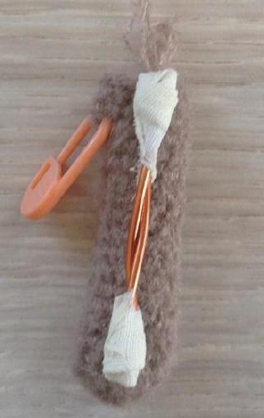 Crochet Leg with Wire Inserted